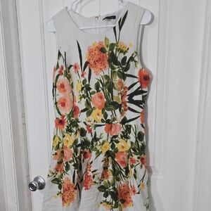 🌸 Tommy Hilfiger Floral Sleeveless Dress | Cotton Shell | Fit & Flare